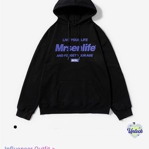 Emoil 90’s hoodie “Live your life, Mrsenlife and forgot your age MSL”  L
